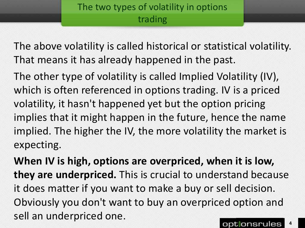 What does volatility mean