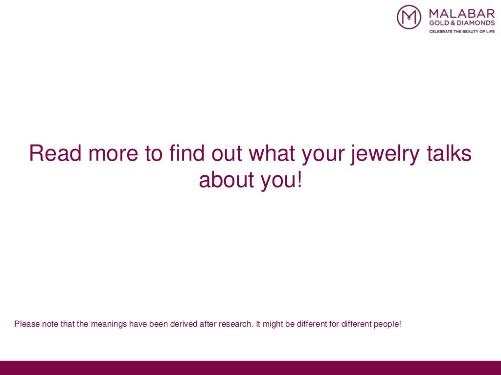 What does your jewelry talk about you