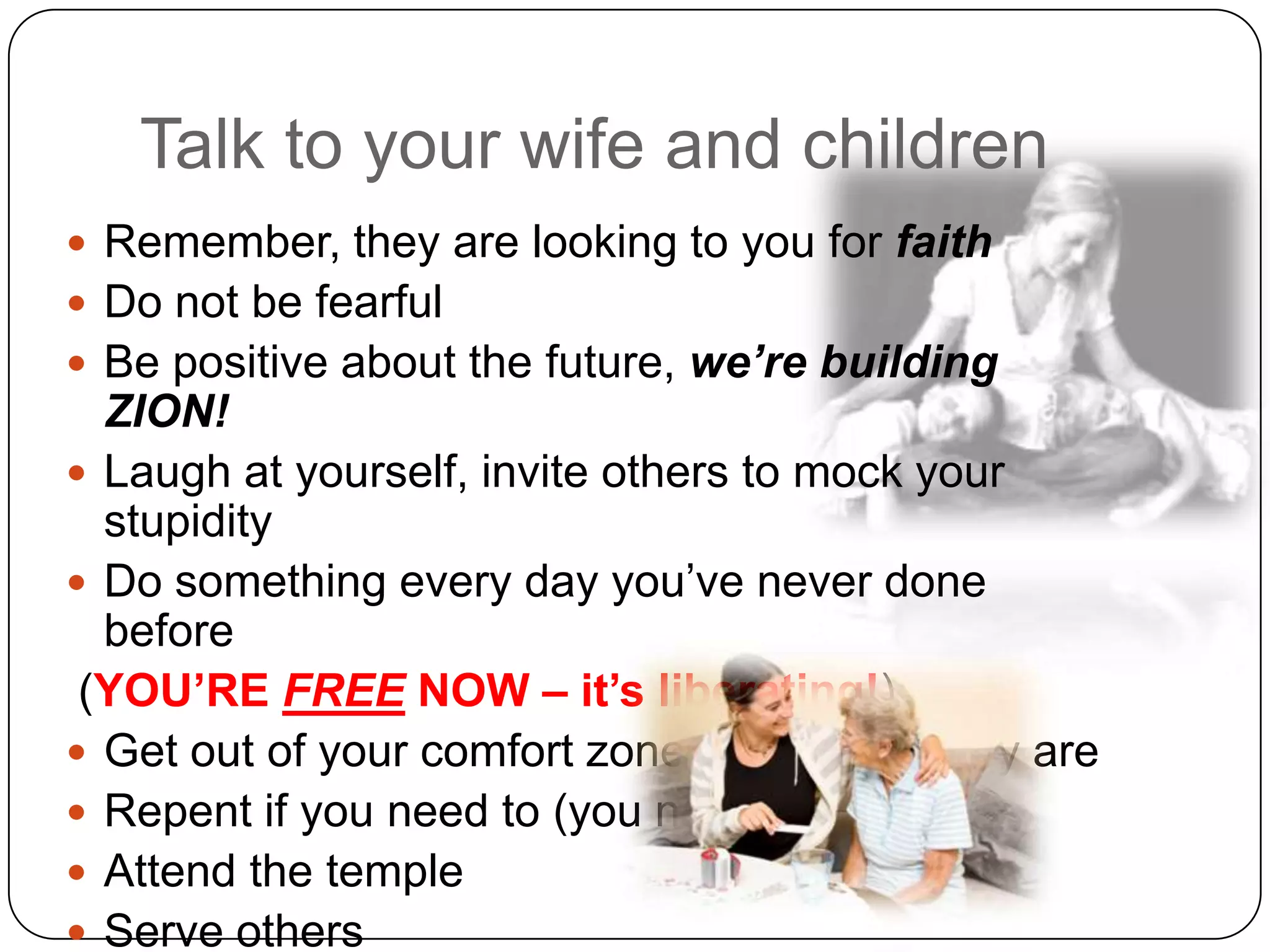 It was time to “re-invent” myselfDon’t continue looking for the job you lostThat’s why it’s called the “lost job” Take the Professional Career WorkshopAssess your strengths, skills, be introspectiveLearn how to search the unadvertised job marketNetwork using every means available to you – SOCIAL MEDIAYour “found job” will probably come to you through someone you know in your network – grow your networkOPEN YOUR MOUTH!!