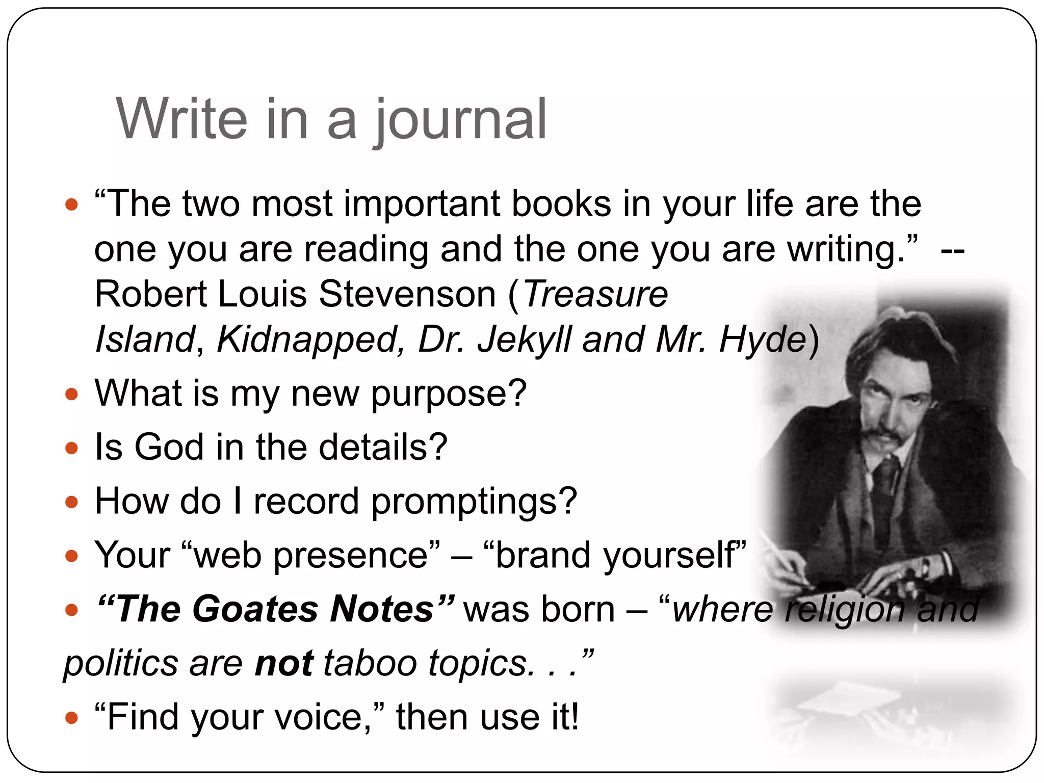 Talk to your wife and childrenRemember, they are looking to you for faithDo not be fearfulBe positive about the future, we’re building ZION!Laugh at yourself, invite others to mock your stupidityDo something every day you’ve never done before (YOU’RE FREENOW – it’s liberating!)Get out of your comfort zones, whatever they areRepent if you need to (you need to) Attend the templeServe others