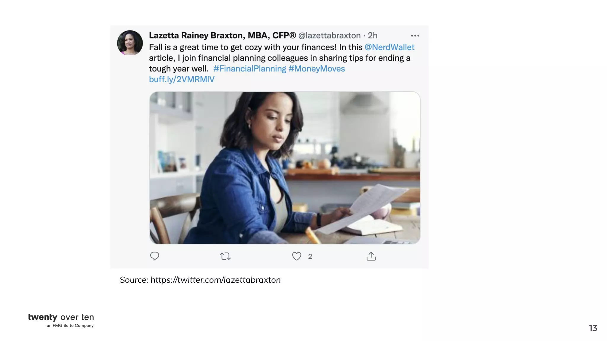 13
Source: https://twitter.com/lazettabraxton
 