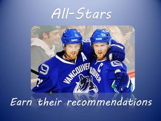 All-Stars
Earn their recommendations