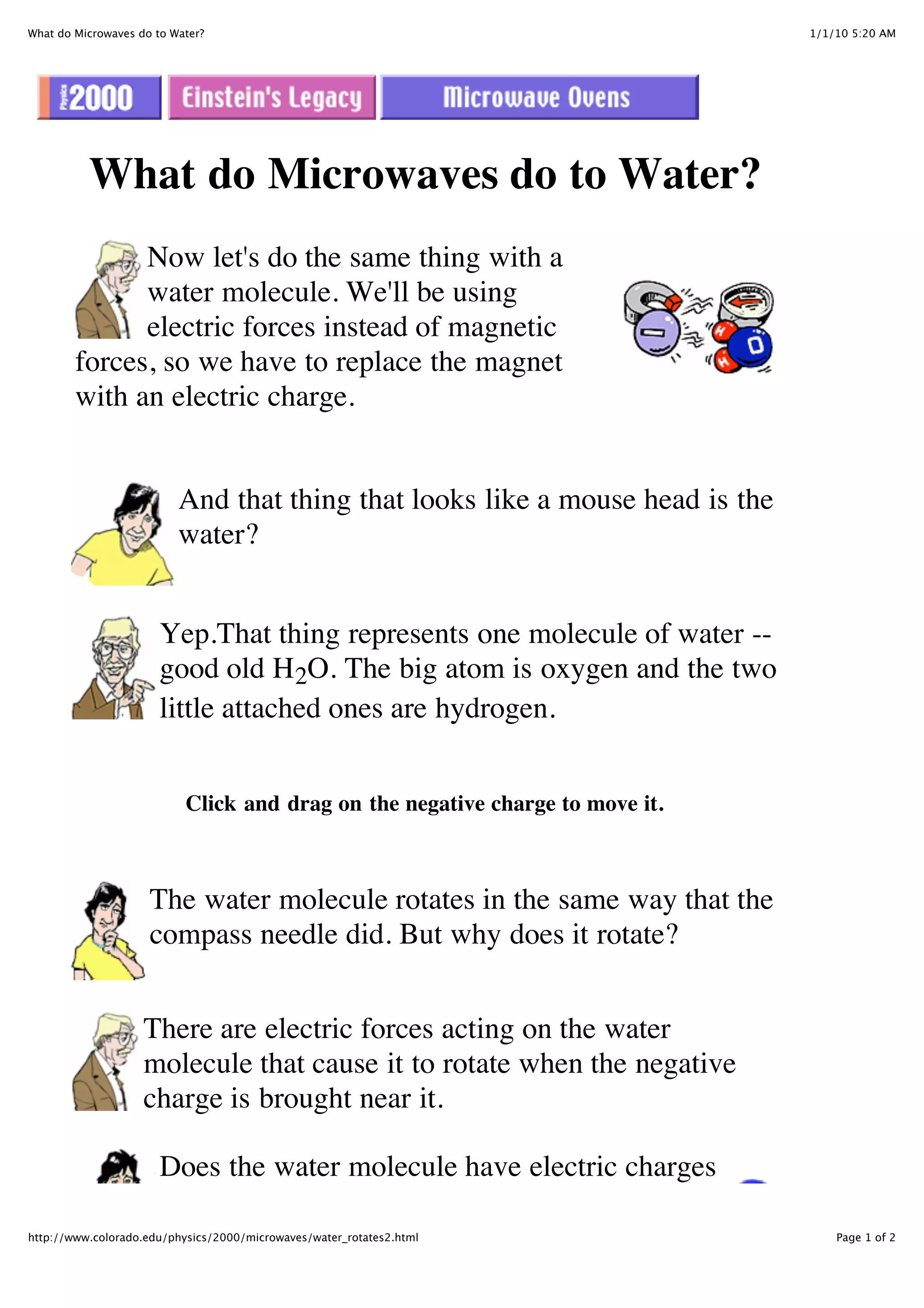 What do microwaves do to water PDF