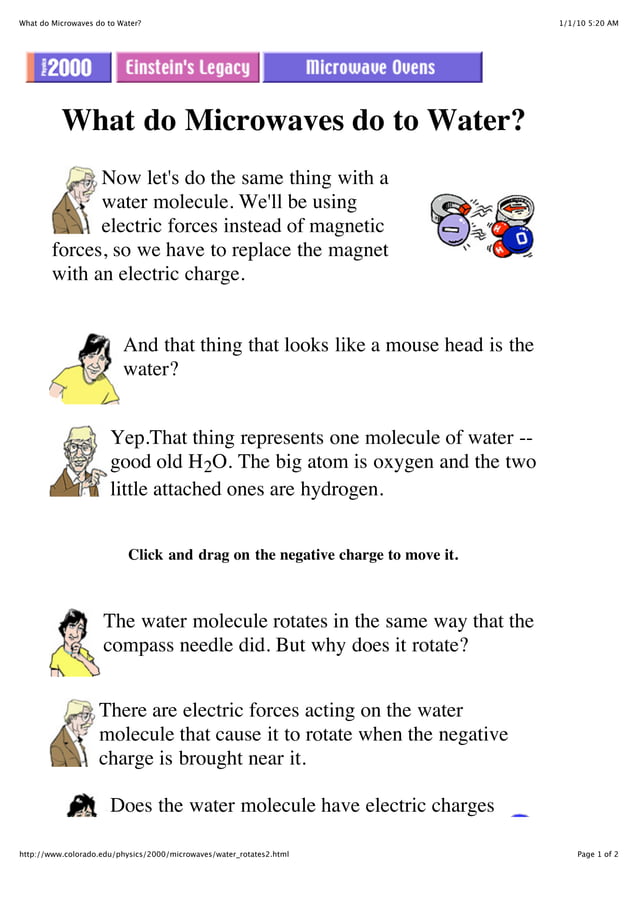 What do microwaves do to water PDF