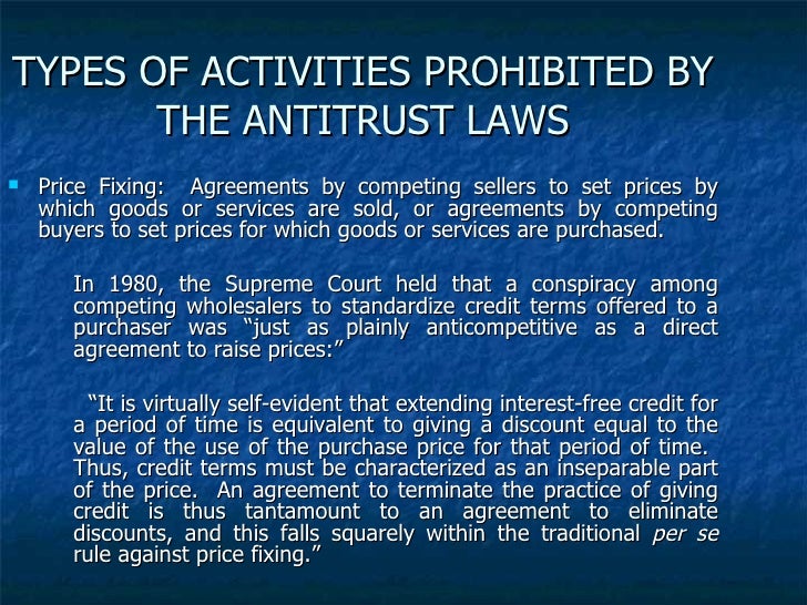 What do Trade Creditors need to know about Antitrust Laws