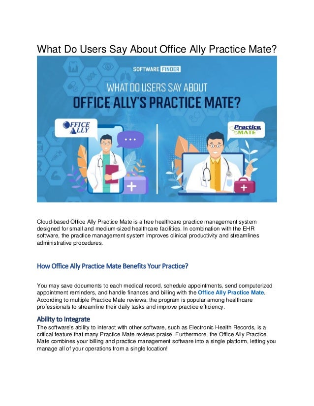 Office Ally Practice Mate User Manual