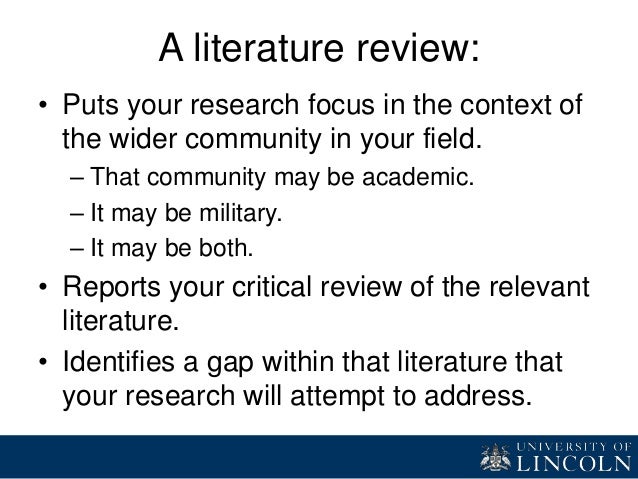 What is a Literature Review? literature review means