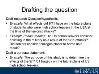What do we mean by a research question | PPTX