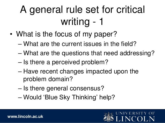 We critical essays image