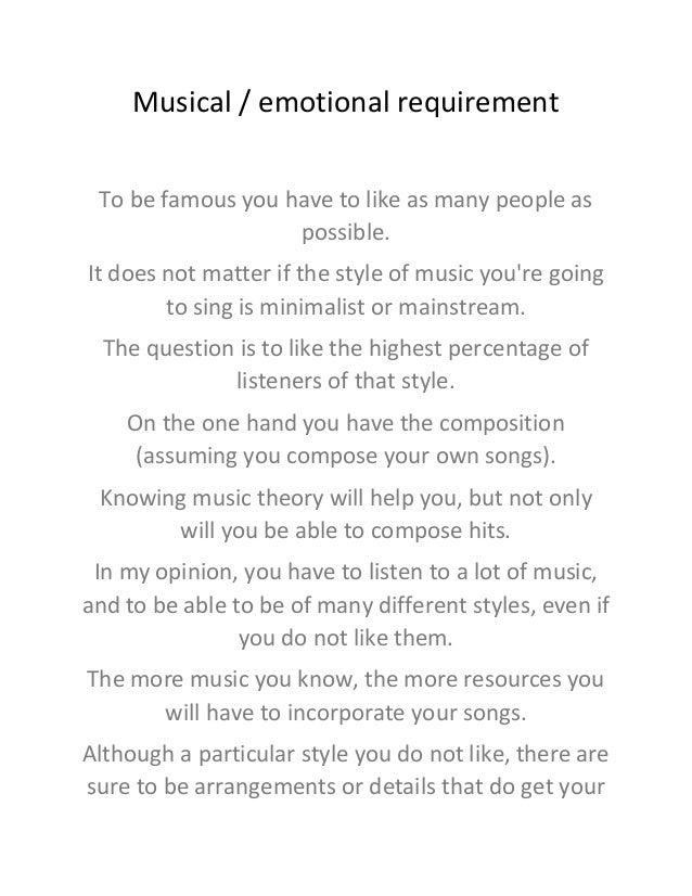 What do you to study to be a singer