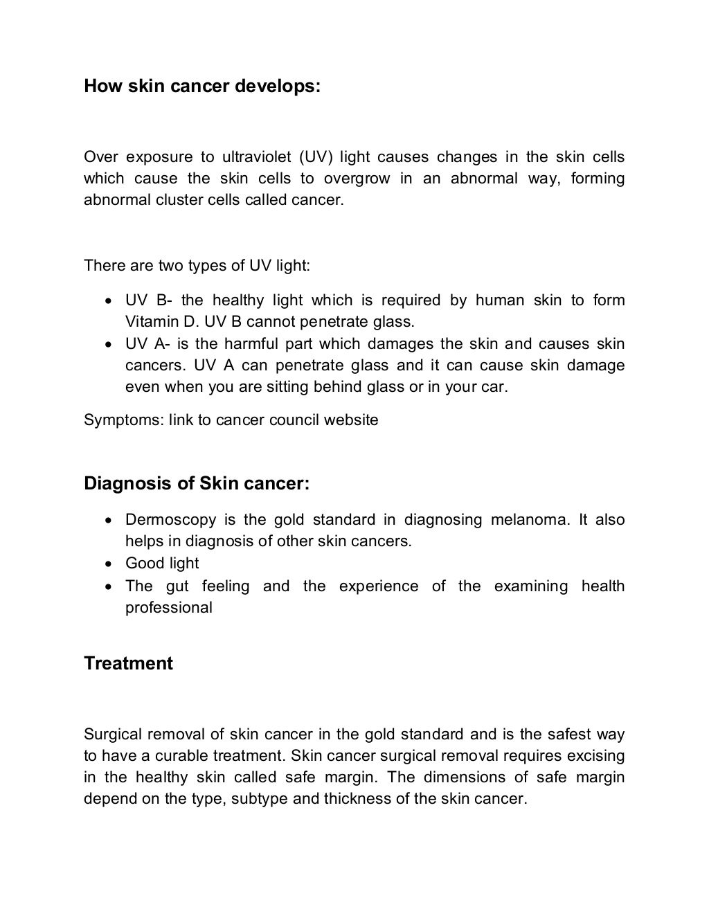 What do you know about skin cancer?