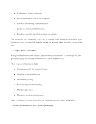 What Do You Need to Know Before Shifting Your Office. | PDF