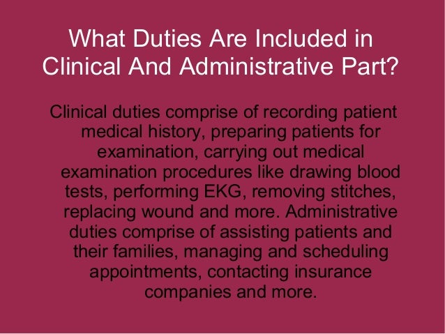 medical assistant administrative duties