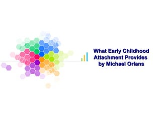 What Early Childhood
Attachment Provides
 by Michael Orlans
 