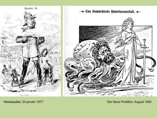 Nebelspalter, 24 janvier 1877 Der Neue Postillon, August 1900
 