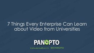 Case Study: Microsoft vs. University of Essex
Microsoft Academy
9,000 videos

Company-wide video portal for knowledge
shar...