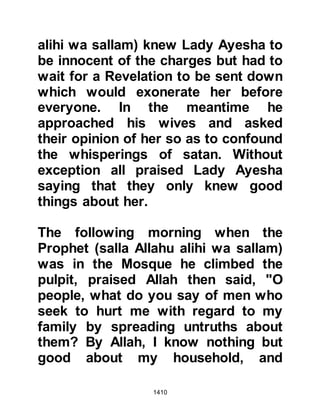 1410
A month or so before Ramadan, news
reached Medina that Abdullah Ubayd
son of Jahsh had died. Before
Abdullah's conversion he had been a
Christian but when he and his wife
Umm Habibah, Abu Sufyan's
daughter converted to Islam, they
had been among those who migrated
to Abyssinia to escape persecution.
However, Umm Habibah's husband
was never to see Mecca again and
passed away in Abyssinia..
$CHAPTER 100 THE PRELUDE TO
THE OPENING OF MECCA
“The first House ever to be built for
people was at Bakkah (Mecca)
blessed and a guidance for the
 