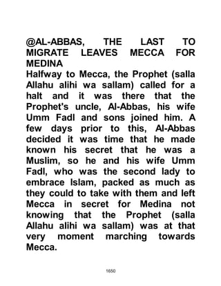 Biography of Prophet Muhammad (A Millennium or Journey of a Lifetime with the Prophet)