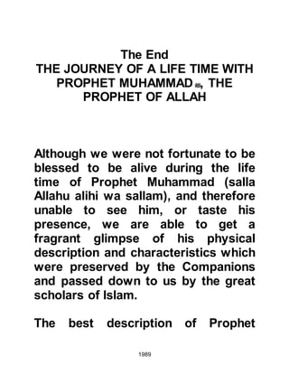 Biography of Prophet Muhammad (A Millennium or Journey of a Lifetime with the Prophet)