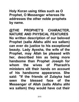Biography of Prophet Muhammad (A Millennium or Journey of a Lifetime with the Prophet)