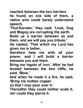 424
Al Uzza!"
The strength of Bilal's faith was truly
great, he never gave into the
demands of Umayyah, and as he
suffered in the unbearable heat, his
weak, parched, strained voice would
be heard faintly saying, "One, One!"
At other times Bilal would suffer the
same torture as Abu Fakeeh Aflah, a
freed slave and a rope would be put
around his neck and the youth of
Mecca would drag him through the
streets and hills of Mecca.
@ABU BAKR FREES BILAL
Abu Bakr had already bought and
freed six believing slaves when one
day he came across Bilal whilst he
was being tortured yet again.
 