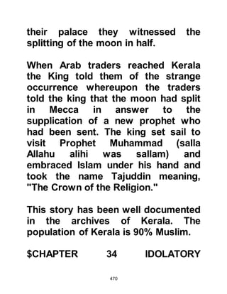 470
Khabbab touched Omar in such a
way that he asked where he might
find the Prophet (salla Allahu alihi wa
sallam) so that he might go to him
and embrace Islam. Khabbab no
longer feared for the Prophet's safety
under the hand of Omar and told him
that he would find him together with
his Companions in the house of
Akram, near the Hill of Safa.
@OMAR'S ARRIVAL AT THE HOUSE
OF ARKAM
It was in the month of Dhul Hijja just
three days after Hamza had
embraced Islam that Omar fastened
his sword and made ready to leave
for the house of Arkam. When he
reached the house he knocked at the
door and announced himself.
 