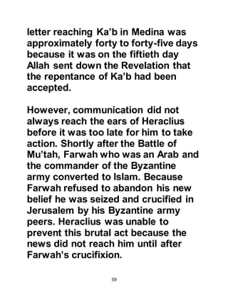 59
verse 258. This time the king knew he
had been revealed and the color
drained from his face, and Abraham
waited to see if he would surrender to
Allah but he did not and so Abraham
returned home.
@ABRAHAM AND THE MIRACLE OF
THE FOUR BIRDS
One day, Abraham asked Allah to
show him how He revived the dead.
Allah asked Abraham, "Haven't you
believed?" Abraham told Him that it
was not that rather it was just to
satisfy his heart. So Allah told him to
take four birds, sacrifice them, then
cut them into pieces then mix their
bits and pieces together, and go to
the neighboring hills and place some
of the mixed pieces on each of them.
After he had done this, Allah told
 