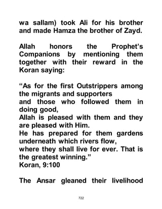 722
10. No unbeliever will be allowed to
take the wealth or soul of the
Koraysh nor shall they be allowed to
interfere between the believers and
the Koraysh.
11. Any believer who kills another
believer is to be handed over to the
deceased’s guardian unless the
guardian waives the penalty.
11.1 Believers are unified against the
killer and it is unlawful for them to be
otherwise.
12. It is unlawful for any believer to
support or house anyone who
changes the principals of Islam.
Whosoever does this, may the curse
and anger of Allah be upon him on
 