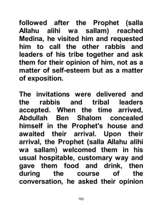762
flag, the rattling of a wooden clapper
and the blowing of a horn. However,
these suggestions were not
acceptable.
Not long after, Abdullah Zayd's son
had a vision. In his vision a man with
a clapper in his hand, dressed in a
green robe pass by. When Abdullah
noticed the clapper he asked if he
would sell it. The man inquired why
he wanted it, whereupon Abdullah
told him that he wanted it to call his
fellow Muslims to prayer. The man
told him he knew a better way than
that and that the summoning to the
prayer should be made by a caller in
saying:
"Allah is the Greatest – Allah is the
Greatest.
 