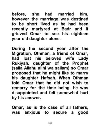 996
and Khunas the mother of Mus'ab,
Umair's son.
@WAHSHI, THE ABYSINNIAN
Tu’aymah, the uncle of Jubair,
Mut'ims son, had also been killed at
Badr by Hamza so Hind, wishing to
avenge her father's death,
approached Tu’aymah’s Abyssinian
slave Wahshi who was an expert
spear thrower and seldom known to
miss his target. Wahshi had a new
master who was Jubair. Jubair
needed no persuasion to take
revenge and promised give Wahshi
his freedom if he killed Hamza during
the next encounter.
@THE KORAYSH ARMY GROWS
When news of the loss of Safwan's
caravan reached Mecca, the Koraysh
 