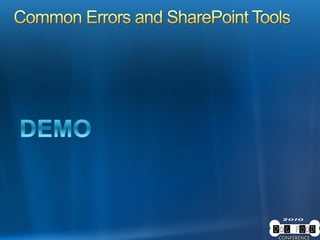 Dogfood Conference 2010 - What Every SharePoint 2010 Administrator Must Know