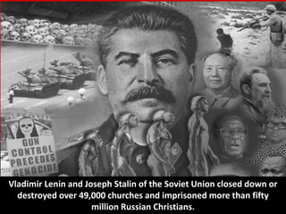 Mao Tse Tung’s Marxist regime in Red China also
sought to annihilate the Christian Church.
 
