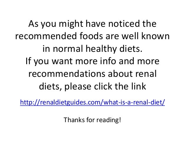 What exactly is a renal diet 
