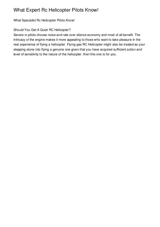 expert rc helicopter