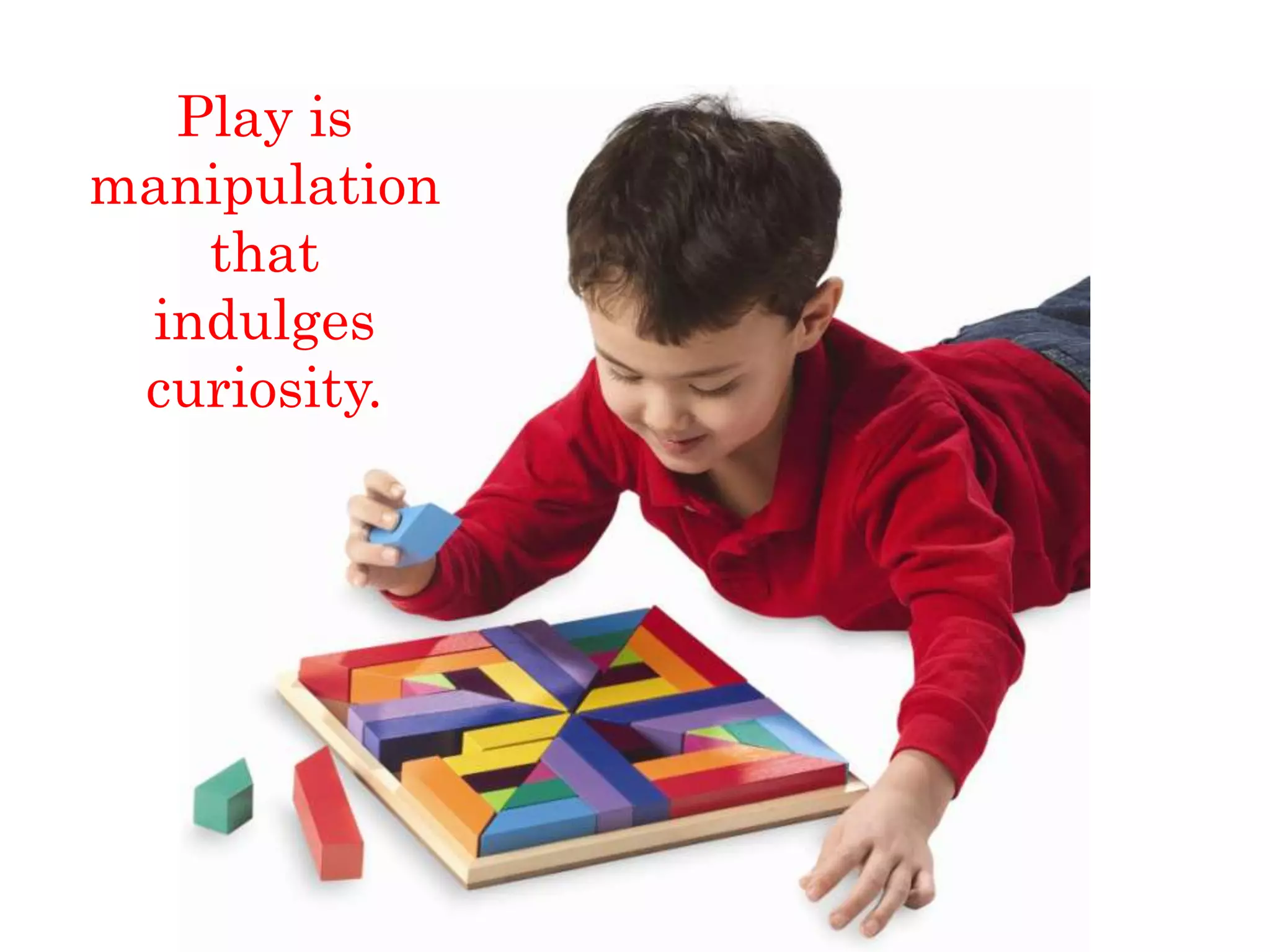 Play is
manipulation
   that
 indulges
 curiosity.
 