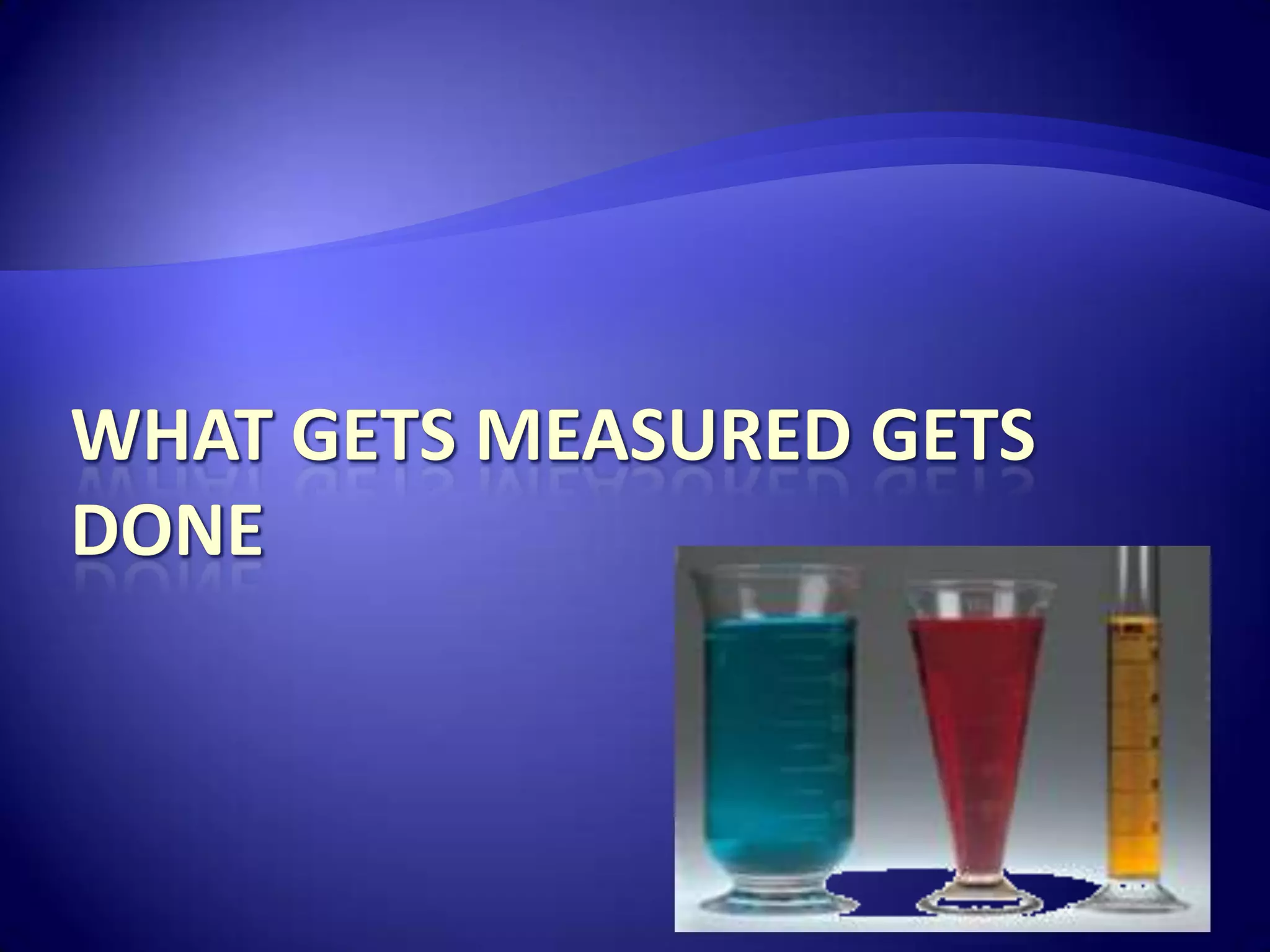 What gets measured gets done | PPTX