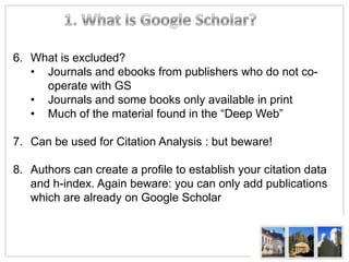 • http://www.google.com/intl/en/scholar/about.html
• http://scholar.google.co.za/intl/en/scholar/about.html
 