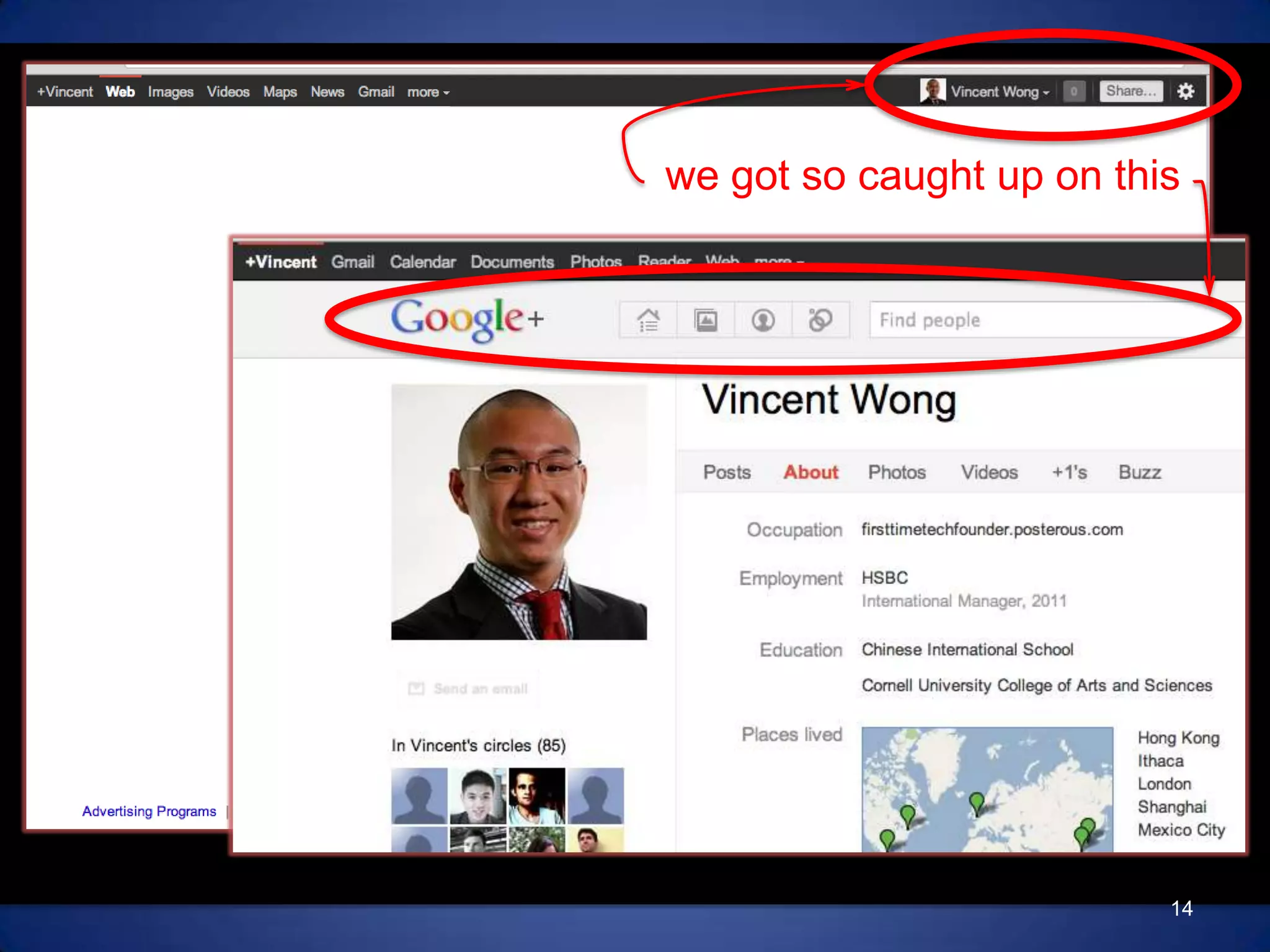 we got so caught up on this14