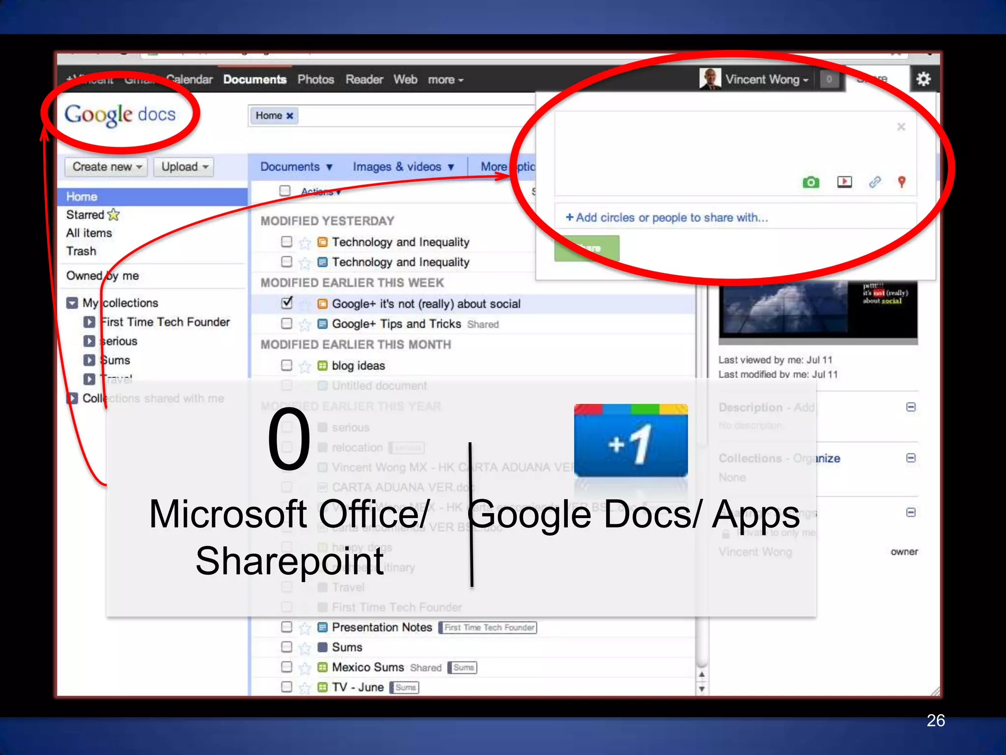really about?0Microsoft Office/ SharepointGoogle Docs/ AppsSharingis theBlue Ocean26
