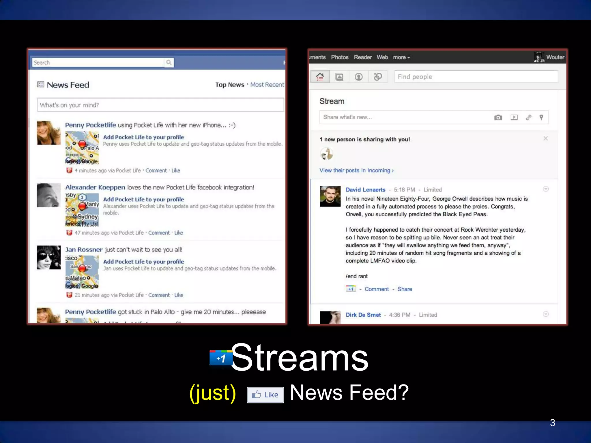 Streams(just)         News Feed?3