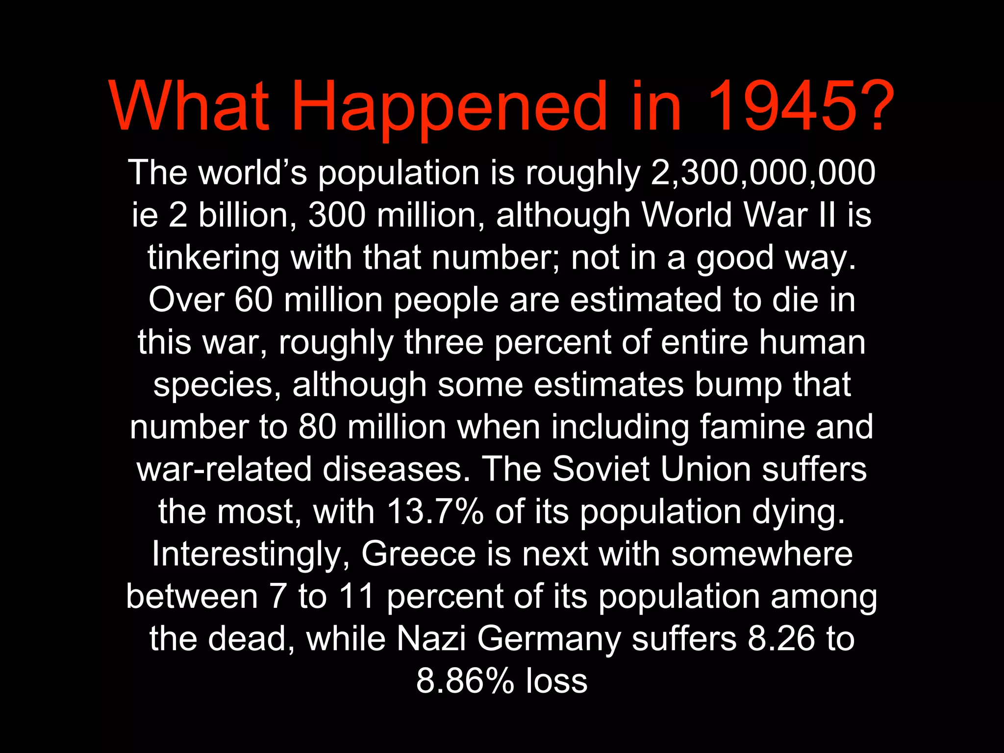 What Happened in 1945?