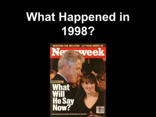 What Happened in
1998?
 