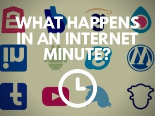 WHAT HAPPENS
IN AN INTERNET
MINUTE?
 
