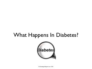 What Happens In Diabetes?




         © bloodsugarblueprint.com. 2012
 
