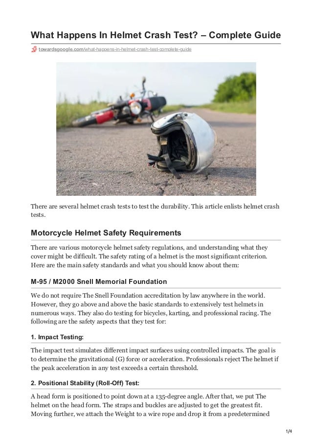 What Happens in Helmet Crash