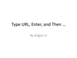 Type URL, Enter, and Then …

         By Jinglun Li
 