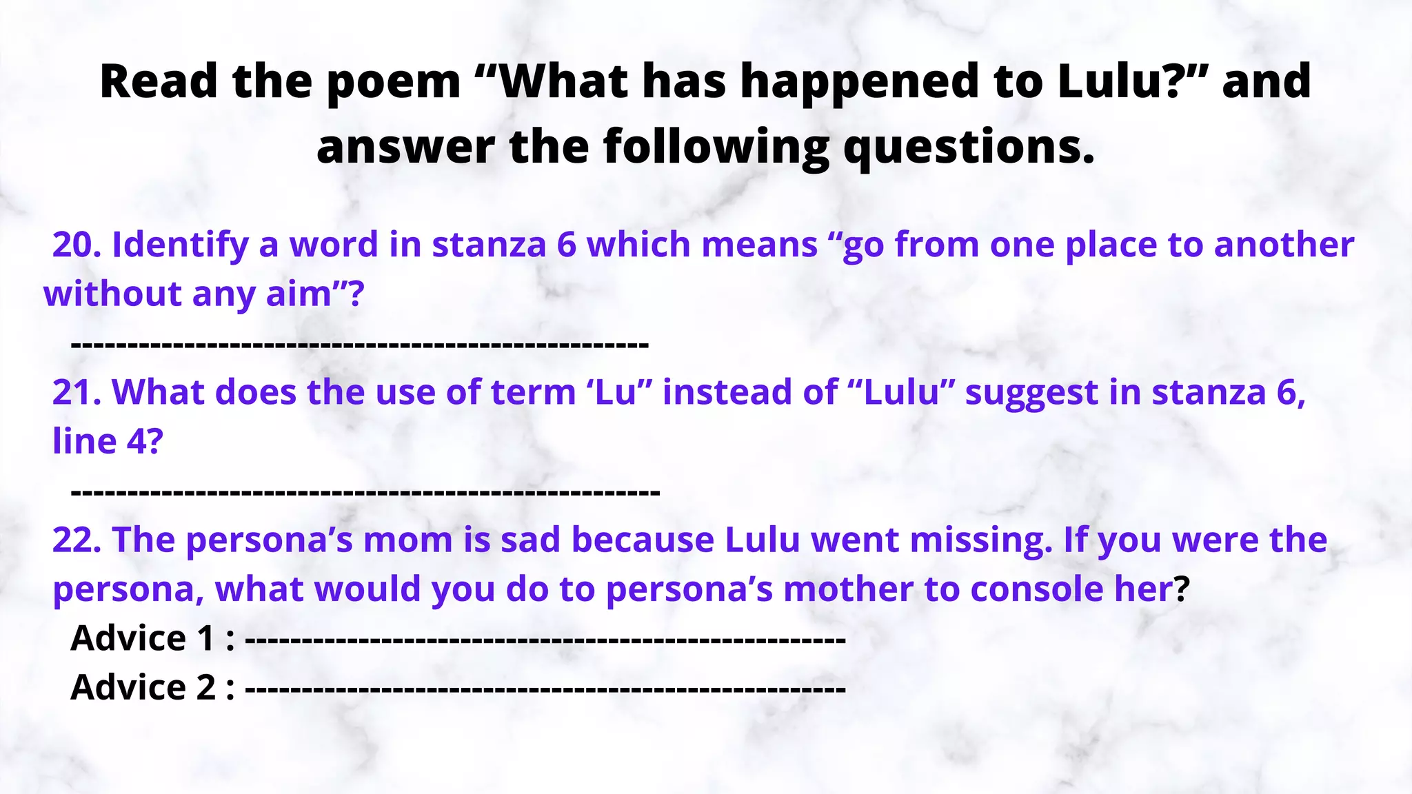 Console Poem What has happened to lulu | PDF