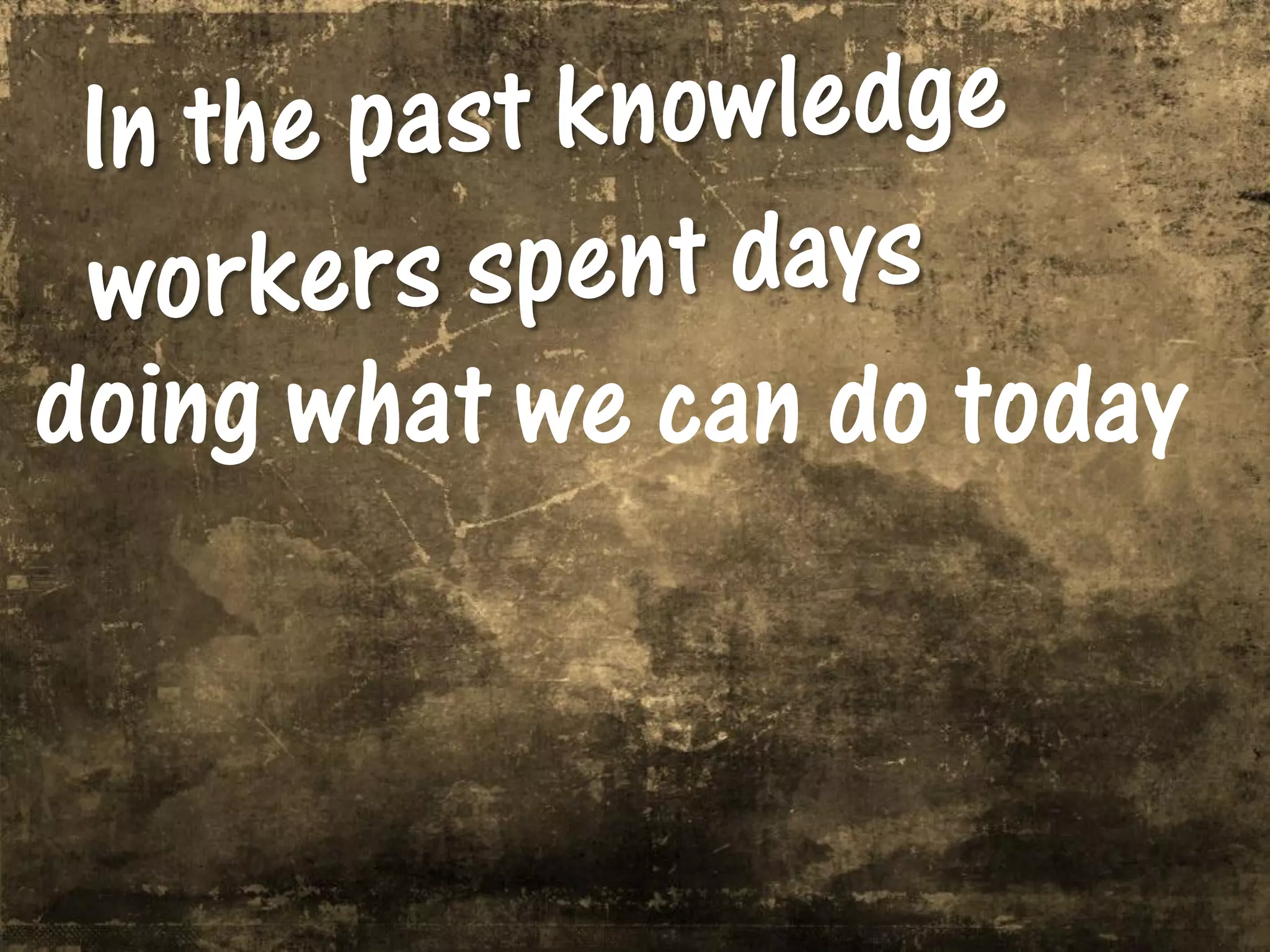 doing what we can do today
 