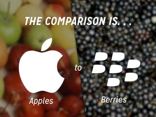 THE COMPARISON IS. . .

to

Apples

Berries

 