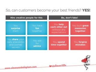 Imagine your customer becomes your friend